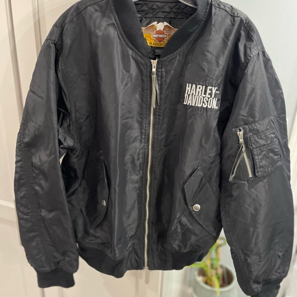 Harley Davidson 🇺🇸 Made Bomber Jacket men’s size L - Picture 8 of 16